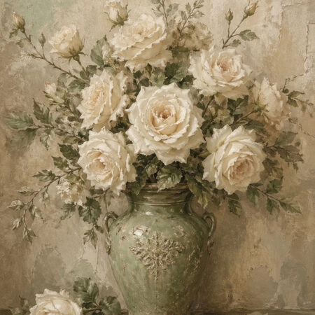 Πίνακας σε Καμβά VINTAGE DARK ACADEMIA FLOWER VASE 14 -  Sticky 5