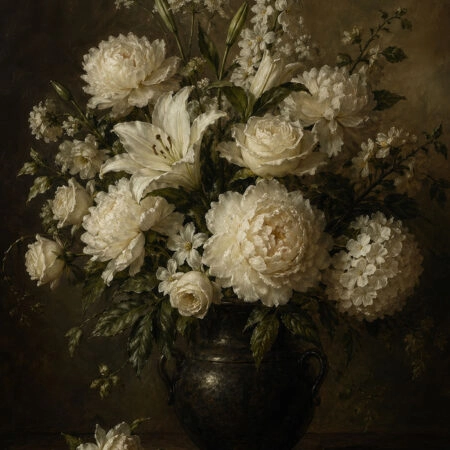 Πίνακας σε Καμβά VINTAGE DARK ACADEMIA FLOWER VASE 15 -  Sticky 5