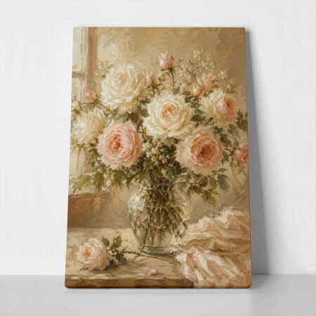 Πίνακας σε Καμβά VINTAGE DARK ACADEMIA FLOWER VASE 16 - 