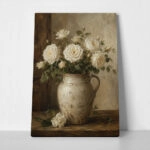 Πίνακας σε Καμβά VINTAGE DARK ACADEMIA FLOWER VASE 17