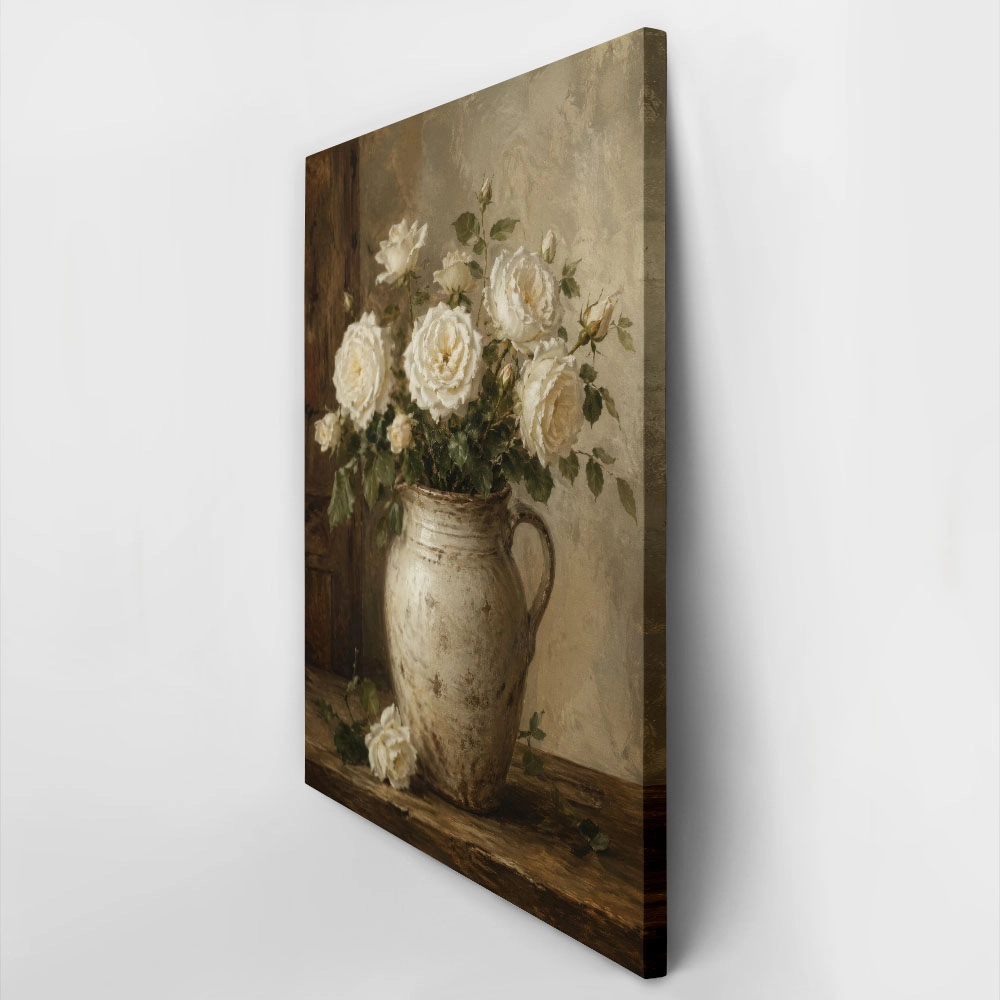 Πίνακας σε Καμβά VINTAGE DARK ACADEMIA FLOWER VASE 17