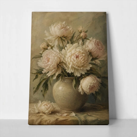 Πίνακας σε Καμβά VINTAGE DARK ACADEMIA FLOWER VASE 18 - 