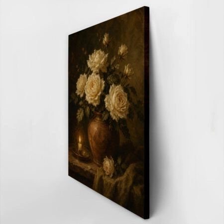 Πίνακας σε Καμβά VINTAGE DARK ACADEMIA FLOWER VASE 19 -  Sticky 2