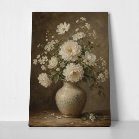 Πίνακας σε Καμβά VINTAGE DARK ACADEMIA FLOWER VASE 20 - 