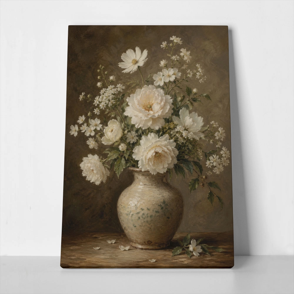 Πίνακας σε Καμβά VINTAGE DARK ACADEMIA FLOWER VASE 20