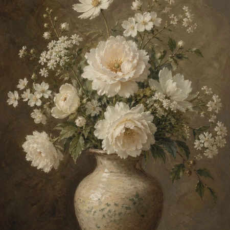 Πίνακας σε Καμβά VINTAGE DARK ACADEMIA FLOWER VASE 20 -  Sticky 5