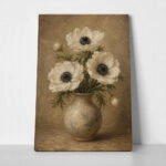 Πίνακας σε Καμβά VINTAGE DARK ACADEMIA FLOWER VASE 21