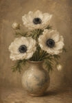 Πίνακας σε Καμβά VINTAGE DARK ACADEMIA FLOWER VASE 21