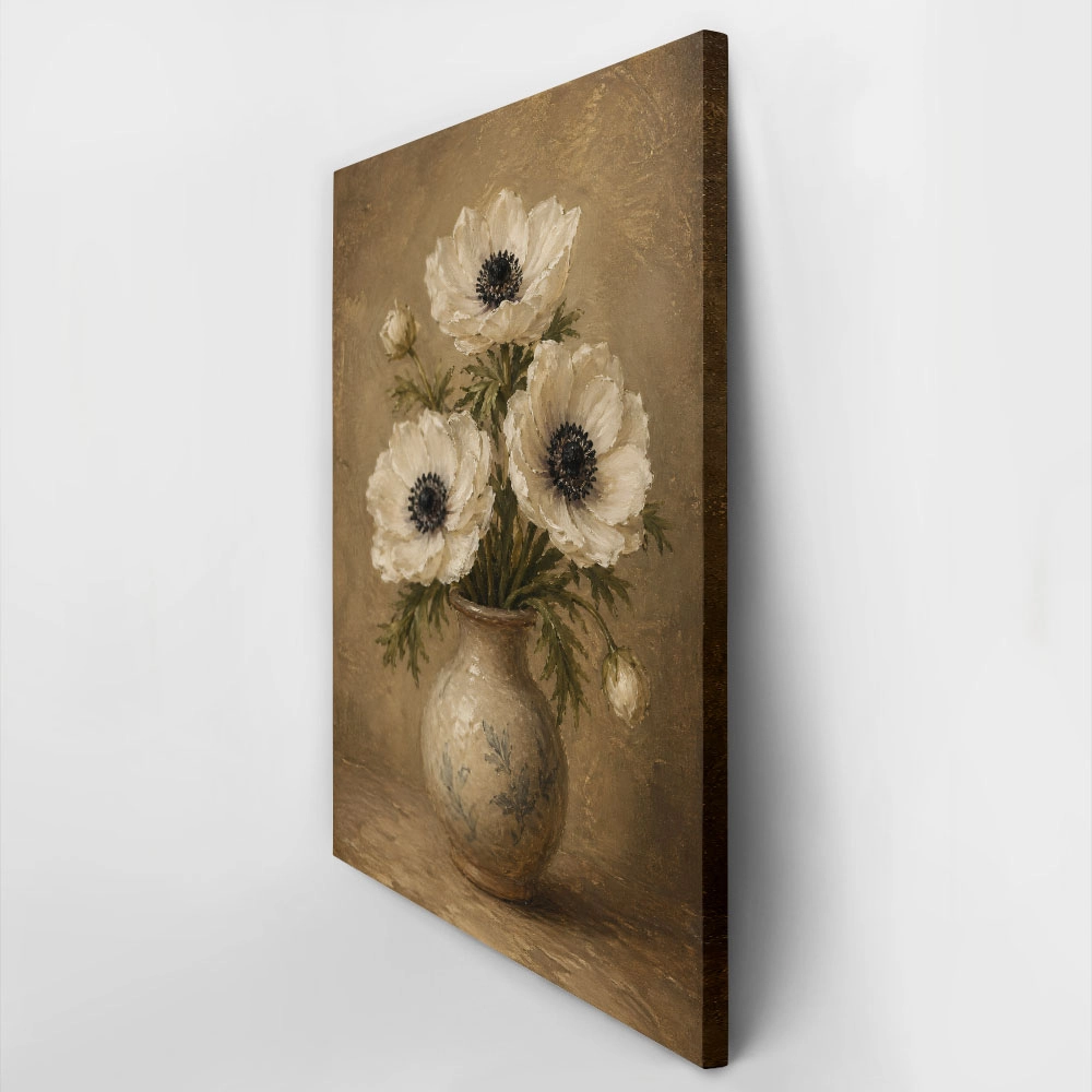 Πίνακας σε Καμβά VINTAGE DARK ACADEMIA FLOWER VASE 21