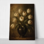 Πίνακας σε Καμβά VINTAGE DARK ACADEMIA FLOWER VASE 23