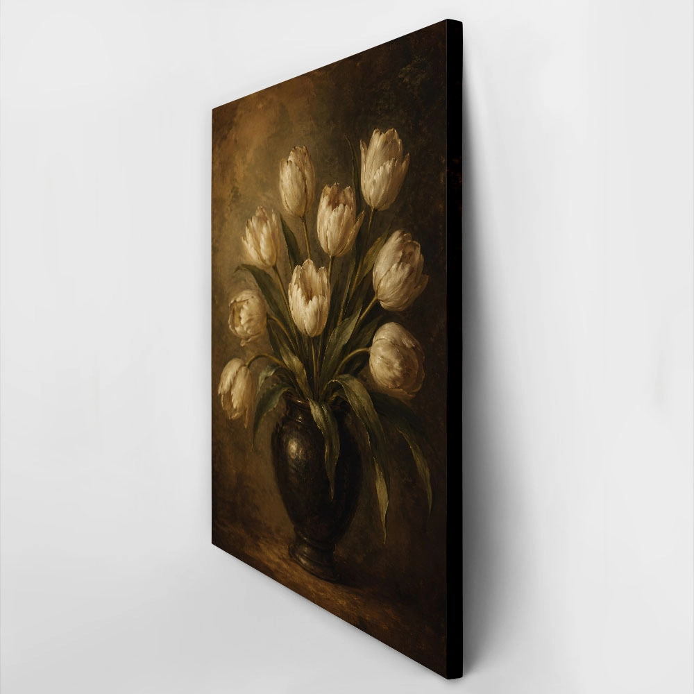 Πίνακας σε Καμβά VINTAGE DARK ACADEMIA FLOWER VASE 23
