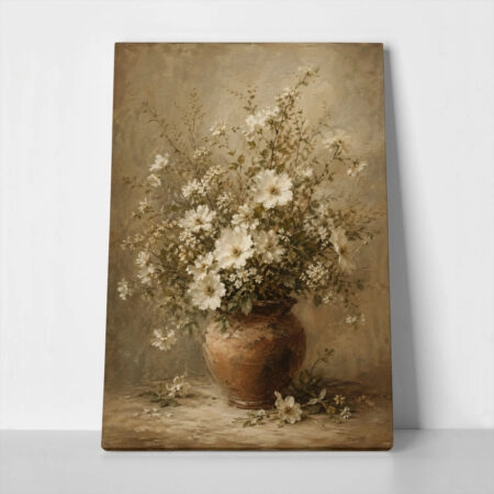Πίνακας σε Καμβά VINTAGE DARK ACADEMIA FLOWER VASE 24 - Vintage