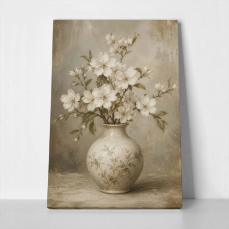 Πίνακας σε Καμβά VINTAGE DARK ACADEMIA FLOWER VASE 2 - Vintage
