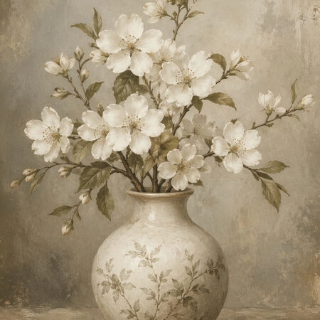 Πίνακας σε Καμβά VINTAGE DARK ACADEMIA FLOWER VASE 2 - Vintage Sticky 5