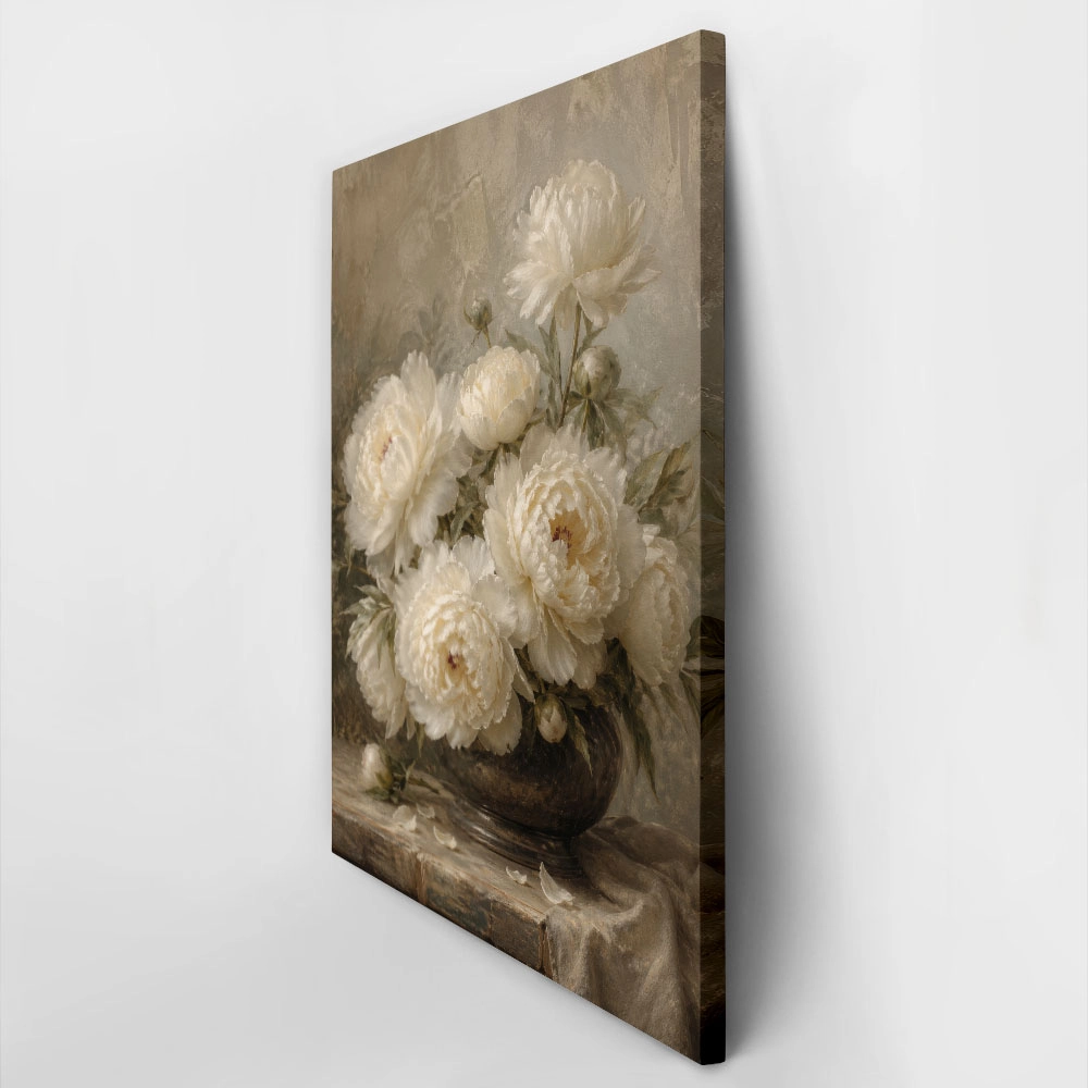 Πίνακας σε Καμβά VINTAGE DARK ACADEMIA FLOWER VASE 3