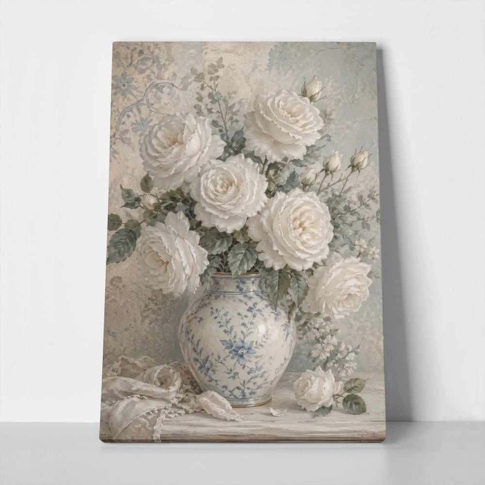 Πίνακας σε Καμβά VINTAGE DARK ACADEMIA FLOWER VASE 5