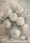 Πίνακας σε Καμβά VINTAGE DARK ACADEMIA FLOWER VASE 5