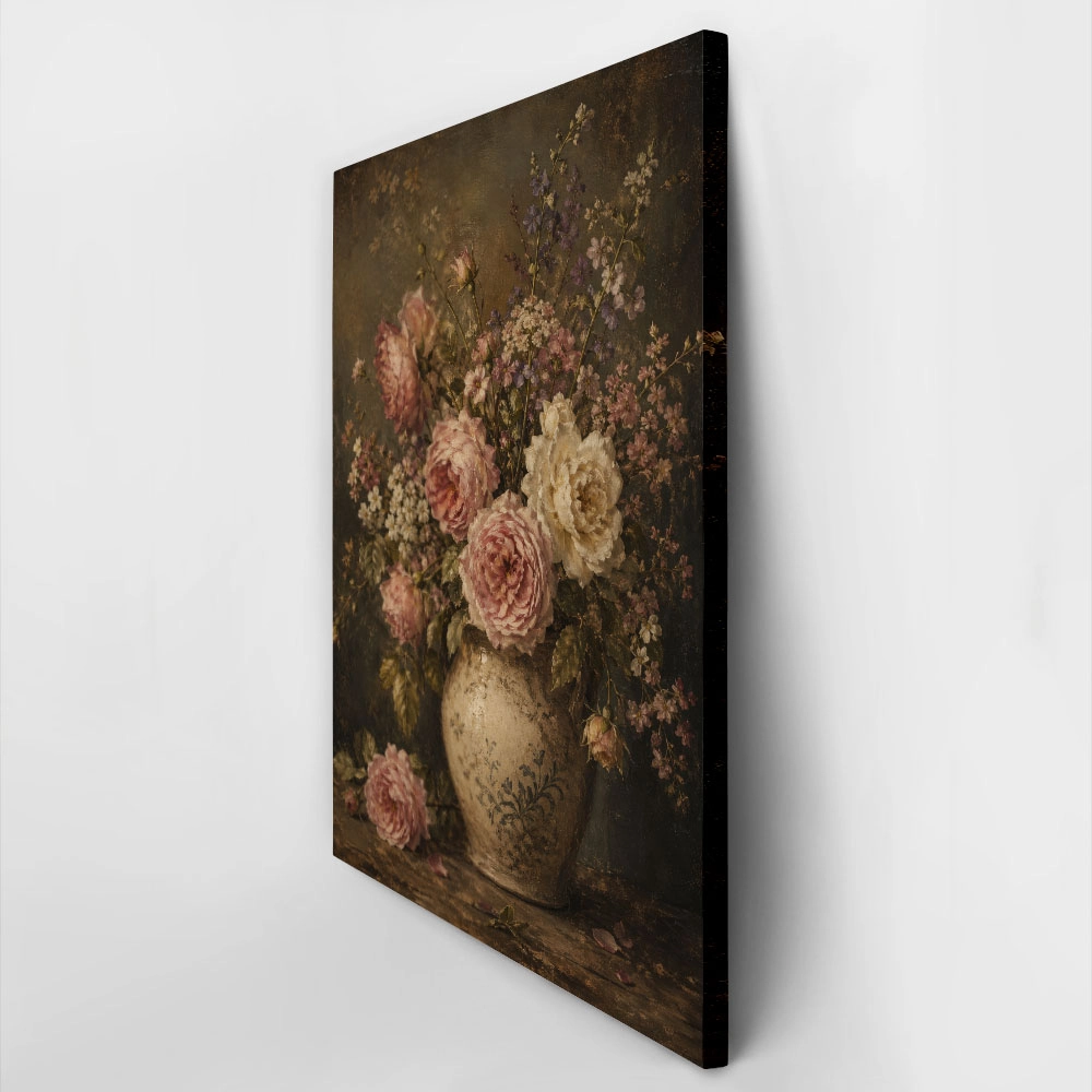 Πίνακας σε Καμβά VINTAGE DARK ACADEMIA FLOWER VASE 7