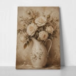Πίνακας σε Καμβά VINTAGE DARK ACADEMIA FLOWER VASE 8