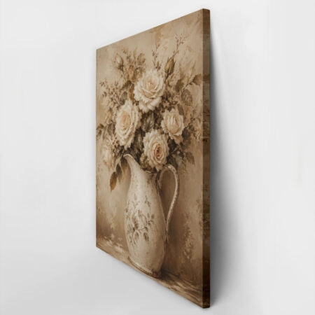 Πίνακας σε Καμβά VINTAGE DARK ACADEMIA FLOWER VASE 8 - Vintage Sticky 2