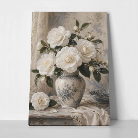 Πίνακας σε Καμβά VINTAGE DARK ACADEMIA FLOWER VASE - Vintage