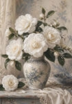 Πίνακας σε Καμβά VINTAGE DARK ACADEMIA FLOWER VASE