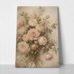 Πίνακας σε Καμβά VINTAGE DARK ACADEMIA FLOWERS 2