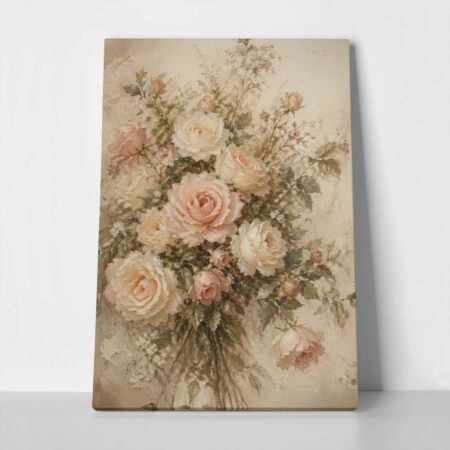 Πίνακας σε Καμβά VINTAGE DARK ACADEMIA FLOWERS 2 - Vintage