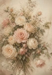 Πίνακας σε Καμβά VINTAGE DARK ACADEMIA FLOWERS 2