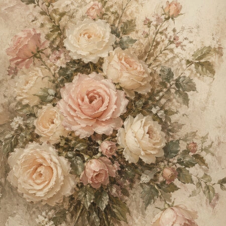 Πίνακας σε Καμβά VINTAGE DARK ACADEMIA FLOWERS 2 - Vintage Sticky 5