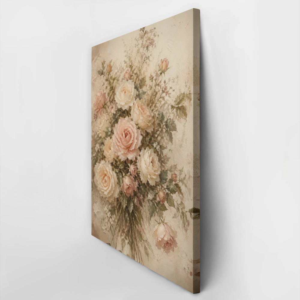 Πίνακας σε Καμβά VINTAGE DARK ACADEMIA FLOWERS 2