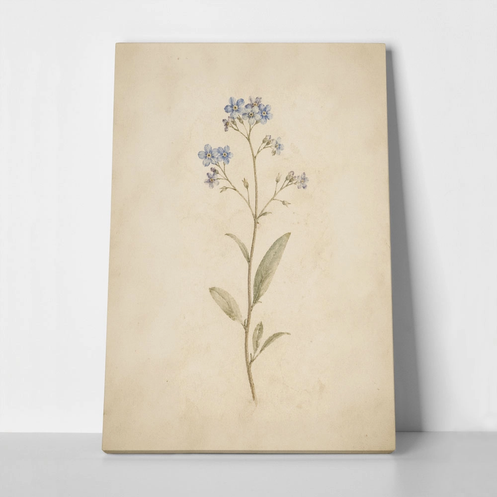 Πίνακας σε Καμβά VINTAGE DARK ACADEMIA FLOWERS 3