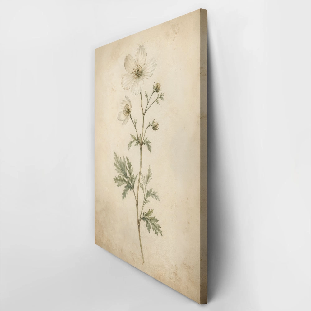 Πίνακας σε Καμβά VINTAGE DARK ACADEMIA FLOWERS 4