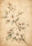 Πίνακας σε Καμβά VINTAGE DARK ACADEMIA FLOWERS 5