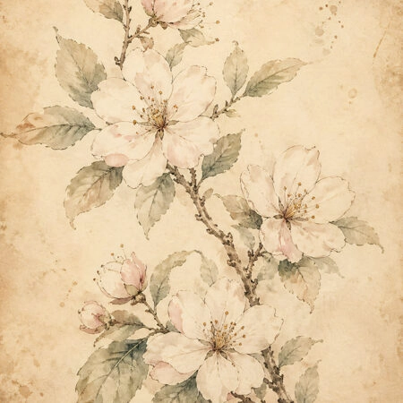 Πίνακας σε Καμβά VINTAGE DARK ACADEMIA FLOWERS 5 - Vintage Sticky 5