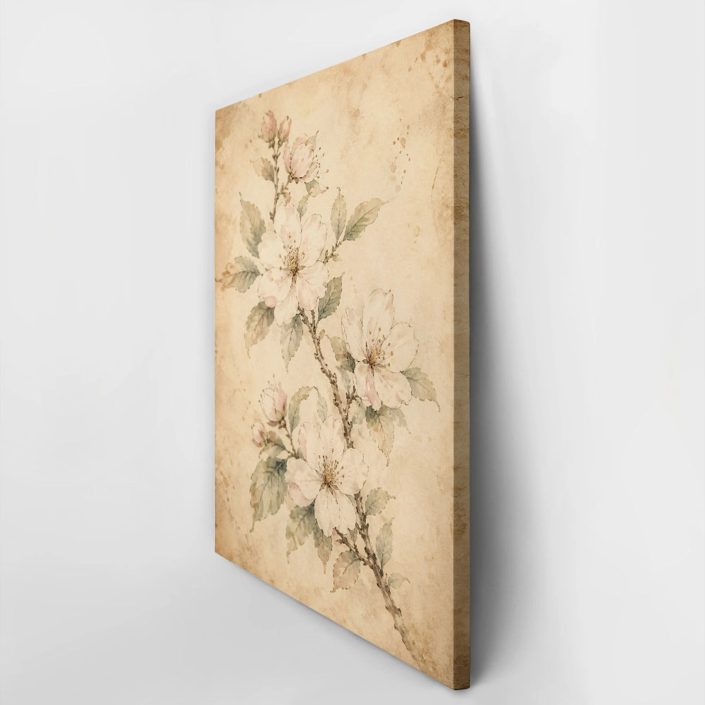 Πίνακας σε Καμβά VINTAGE DARK ACADEMIA FLOWERS 5