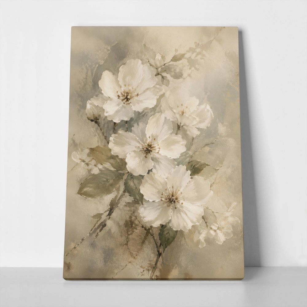 Πίνακας σε Καμβά VINTAGE DARK ACADEMIA FLOWERS