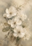 Πίνακας σε Καμβά VINTAGE DARK ACADEMIA FLOWERS