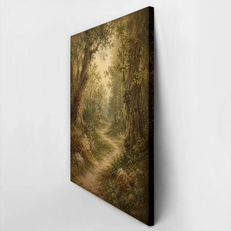 Πίνακας σε Καμβά VINTAGE DARK ACADEMIA FOREST PATH 2 -  Sticky 2