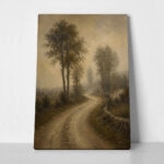 Πίνακας σε Καμβά VINTAGE DARK ACADEMIA FOREST PATH 3