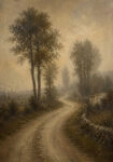 Πίνακας σε Καμβά VINTAGE DARK ACADEMIA FOREST PATH 3