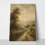 Πίνακας σε Καμβά VINTAGE DARK ACADEMIA FOREST PATH 4
