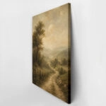 Πίνακας σε Καμβά VINTAGE DARK ACADEMIA FOREST PATH 4