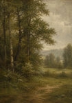 Πίνακας σε Καμβά VINTAGE DARK ACADEMIA FOREST PATH 5