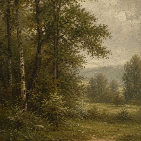 Πίνακας σε Καμβά VINTAGE DARK ACADEMIA FOREST PATH 5 -  Sticky 5