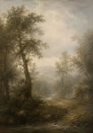 Πίνακας σε Καμβά VINTAGE DARK ACADEMIA FOREST PATH 6