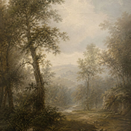 Πίνακας σε Καμβά VINTAGE DARK ACADEMIA FOREST PATH 6 - Vintage Sticky 5