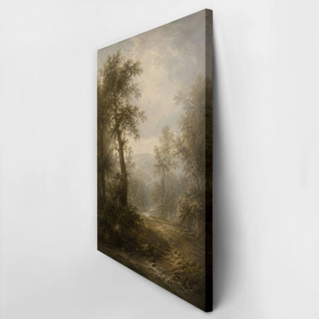 Πίνακας σε Καμβά VINTAGE DARK ACADEMIA FOREST PATH 6 - Vintage Sticky 2