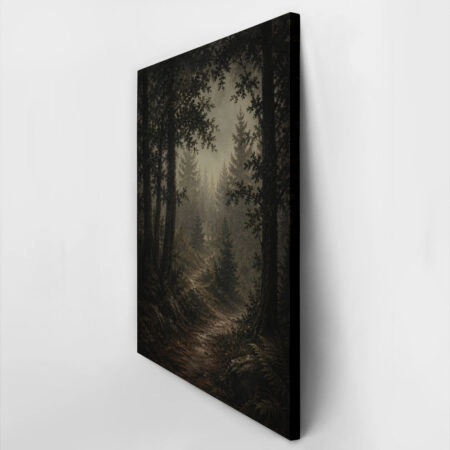 Πίνακας σε Καμβά VINTAGE DARK ACADEMIA FOREST PATH - Vintage Sticky 2