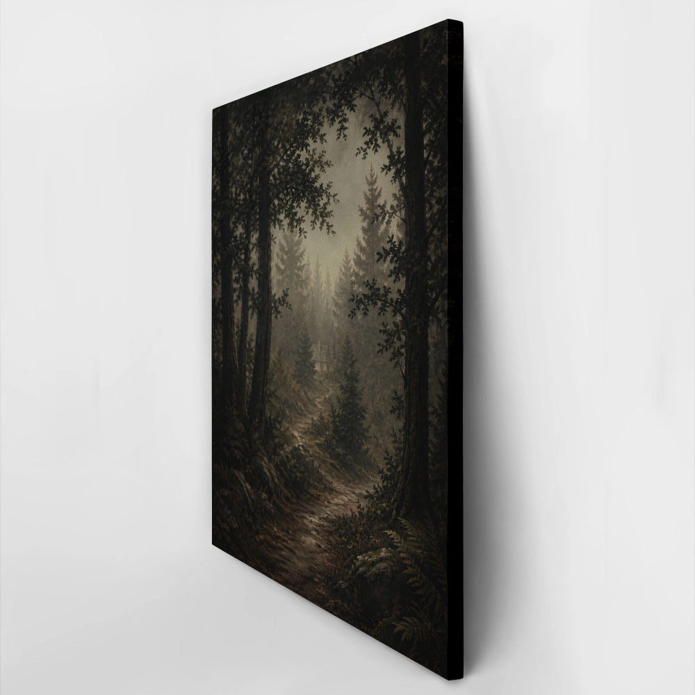 Πίνακας σε Καμβά VINTAGE DARK ACADEMIA FOREST PATH